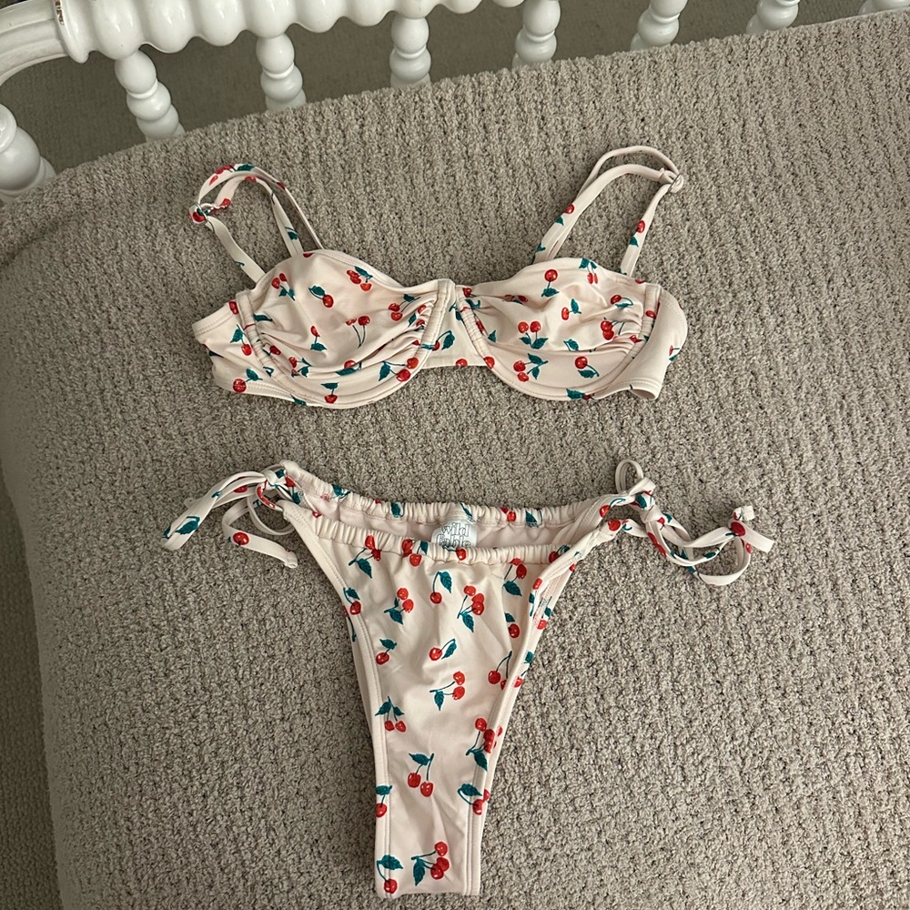 Wild Fable Bikini Set with Cherry Print